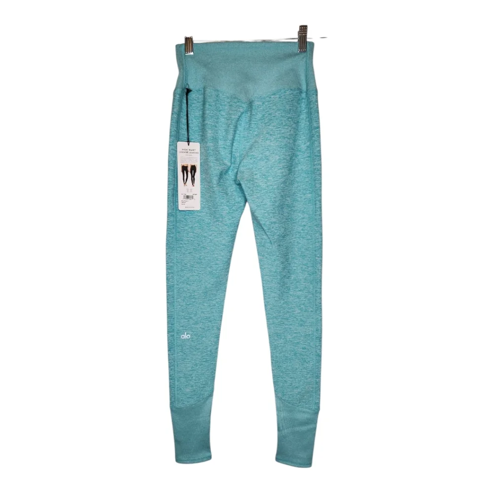 NEW Alo High Waist Lounge Leggings Blue Quartz Heather Small